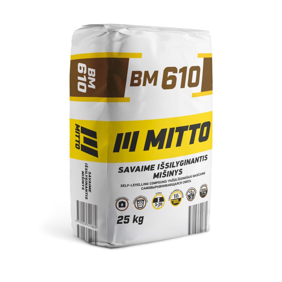 Savaime išsilyginantis mišinys MITTO BM610, 2-20 mm., 25 kg