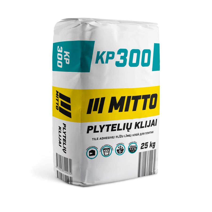 Plytelių klijai MITTO KP300, 25 kg