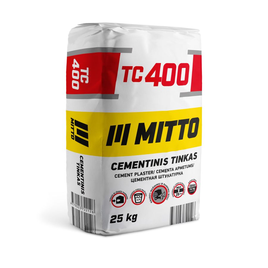 Cementinis tinkas MITTO TC400, 25 kg